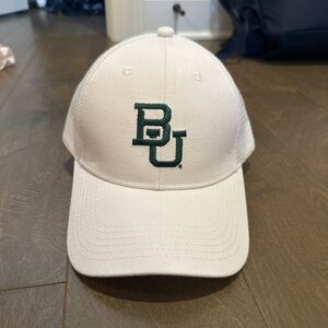 White Cap with Green Baylor University Logo